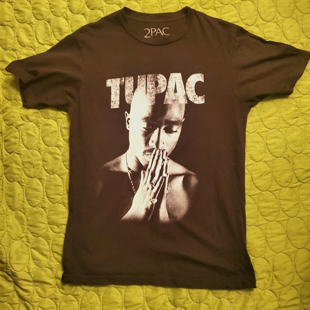 Tupac Black T-Shirt, Size Small